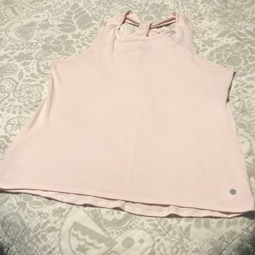 Apana Light Pink Knot Athletic Leisure Tank Top L Large